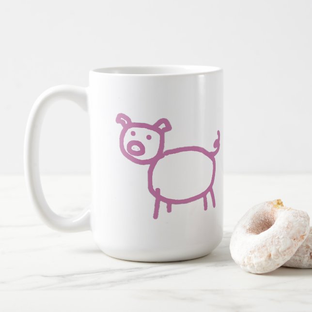 Caneca De Café Piggy (Com Donut)