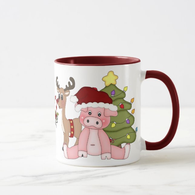 Caneca de café Pigs de Natal (Direita)