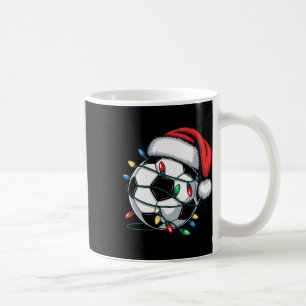 Caneca De Café Pijama de Luzes de Natal do Chapéu do Papai Noel d
