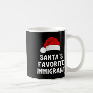Caneca De Café Pijama de Natal Favorito do Papai Noel para Imigra