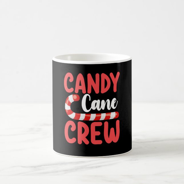 Caneca De Café Pijama Feriado da Família Candy Cane Crew (Centro)