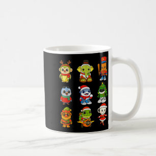 Caneca De Café Pijama Natal Kid Brainrot 2025 Feriado Los Dic