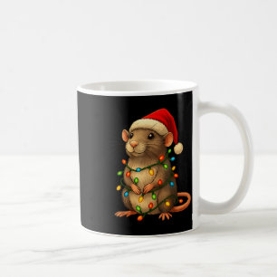 Caneca De Café Pijama Natal Rato Luzes Divertidas de Natal Animai