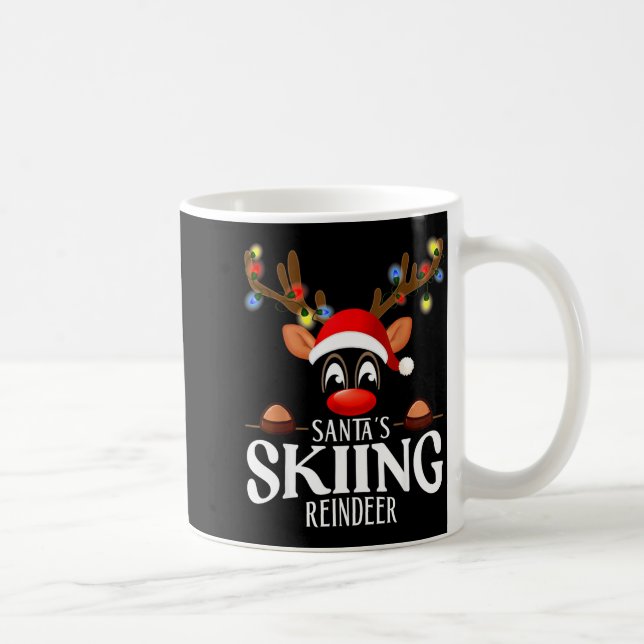 Caneca De Café Pijamas combinantes engraçados de Natal com renas  (Direita)