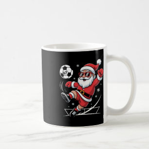 Caneca De Café Pijamas engraçados de Natal do Papai Noel de futeb