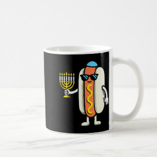 Caneca De Café Pijamas Judaicos Hotdog Engraçado Comida Hanukkah