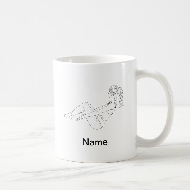 Caneca De Café Pilates Cerâmicos Personalizados (Direita)