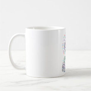 Caneca De Café Pilates de Unicórnio e Poeira de Fada Fundo Branco
