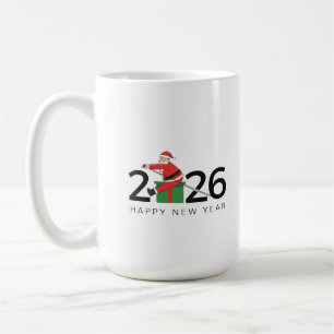 Caneca De Café Pilates Papai Noel Feliz Ano Novo