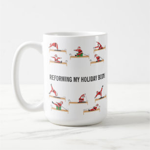 Caneca De Café Pilates Papai Noel Reformer Natal