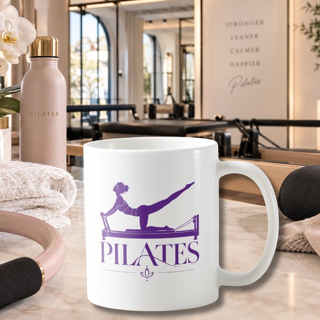 Caneca De Café Pilates Reformer Roxo (Pilates Reformer Purple Coffee Mug )