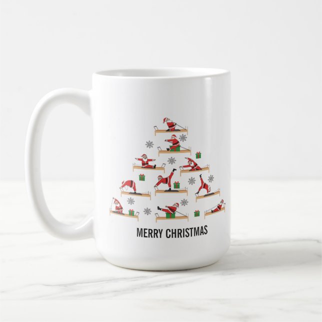 Caneca De Café Pilates Santa Reformer Natal (Esquerda)