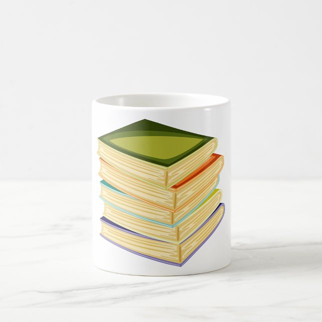 Caneca De Café Pilha De Livros Escolares (Criador carregado)