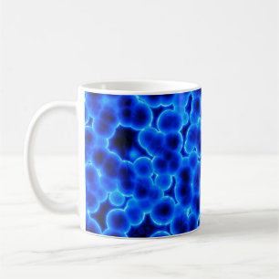 Caneca De Café Pilhas 3D azuis
