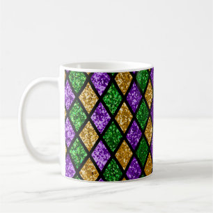 Caneca De Café Pillett brilhante, roxo e ouro