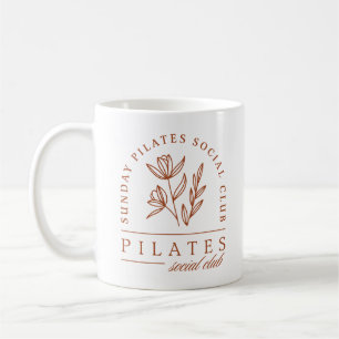 Caneca De Café Pilota amantes clube domingo floral boho estético