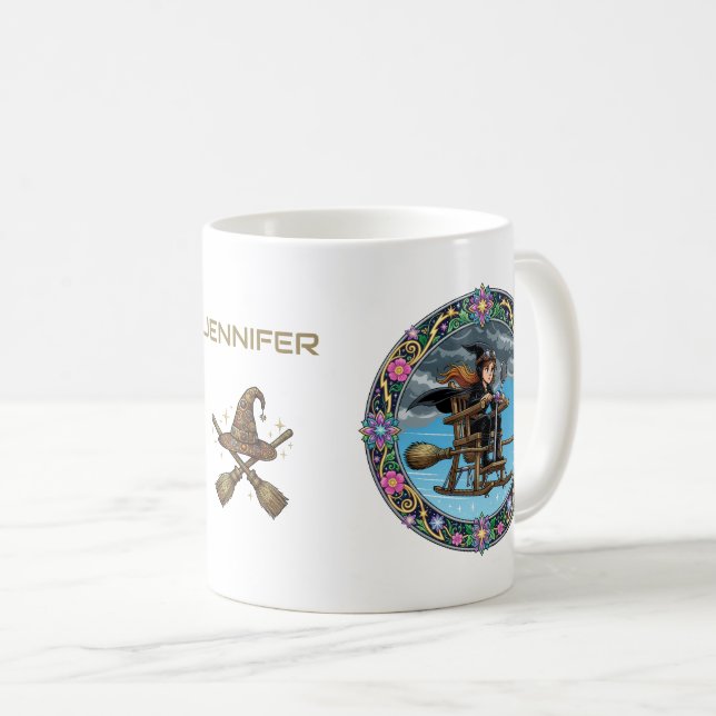 Caneca De Café Piloto Bruxa Gostosa (Frente Esquerda)