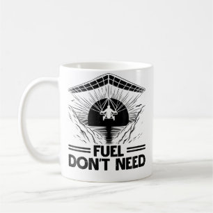 Caneca De Café Piloto De Asa Delta Sem Combustível