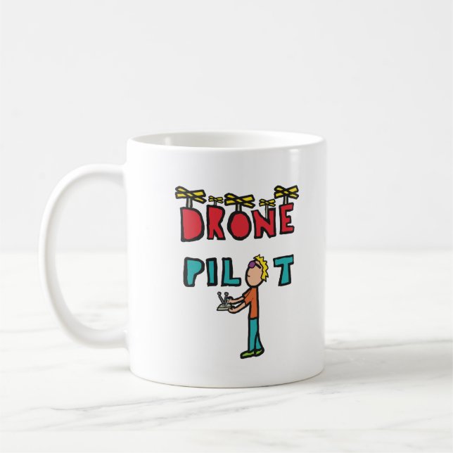 Caneca De Café Piloto de drones (Esquerda)