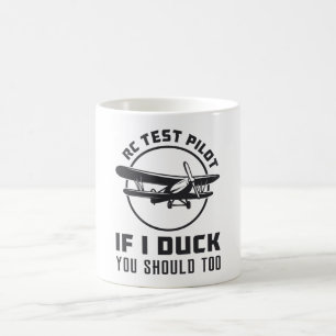 Caneca De Café Piloto de teste RC se eu pego você deveria voar pa