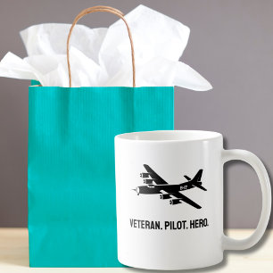 Caneca De Café Piloto de Veterano Militar B-17 da Segunda Guerra 