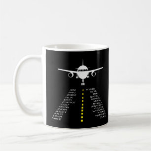 Caneca De Café Piloto fonético de avião Piloto Alfabet