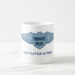 Caneca De Café Piloto privado Blue Wings