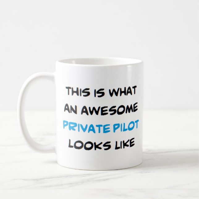 Caneca De Café piloto privado, incrível (Esquerda)