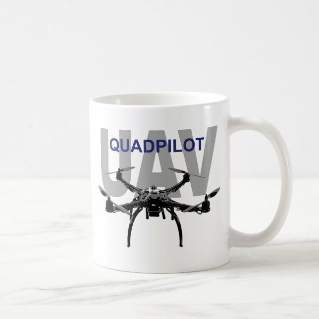 Caneca De Café Piloto quadpiloto UAV Quadcopter (Direita)