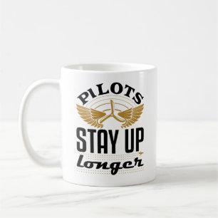 Caneca De Café Pilotos ficam em pé por mais tempo pilotador de av