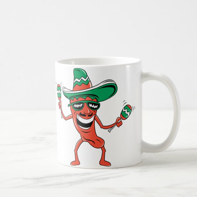 Caneca De Café Pimenta de pimentão da dança (Direita)