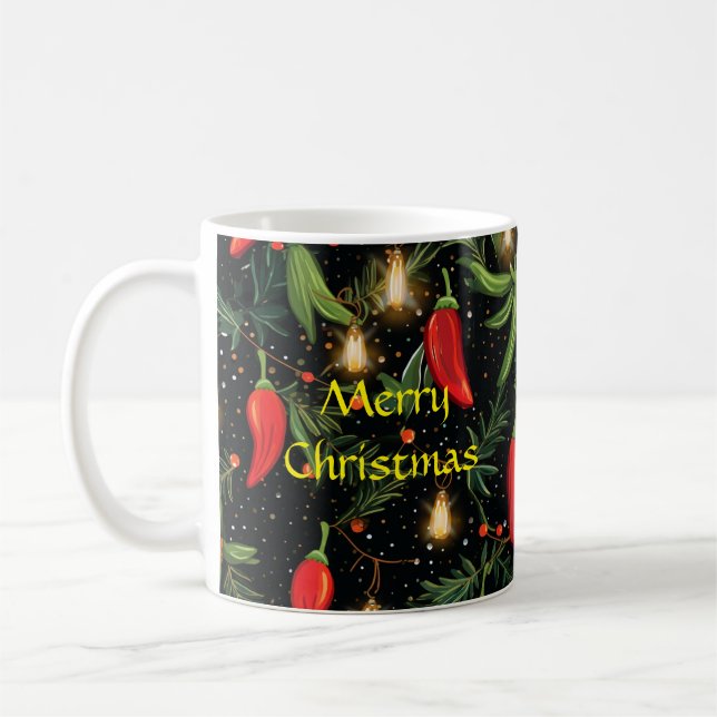 Caneca De Café Pimentos de Natal (Esquerda)