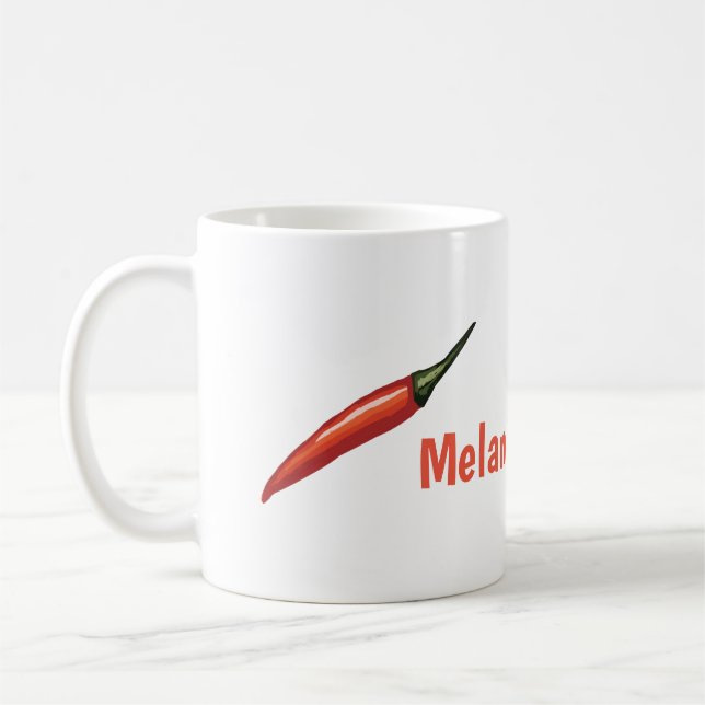 Caneca De Café Pimentos personalizados (Esquerda)