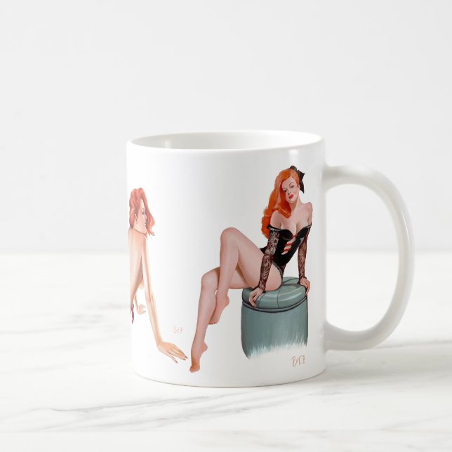 Caneca De Café Pin acima das meninas (caneca) (Direita)