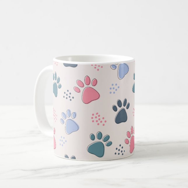 Caneca De Café Pinças De Cães Galinhas De Animais De Pet Presente (Frente Esquerda)