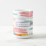 Caneca De Café Pincel Colorido Traços Aquarela Coffee Mug<br><div class="desc">Cor d'água dos Traços de Pincel Colorido</div>