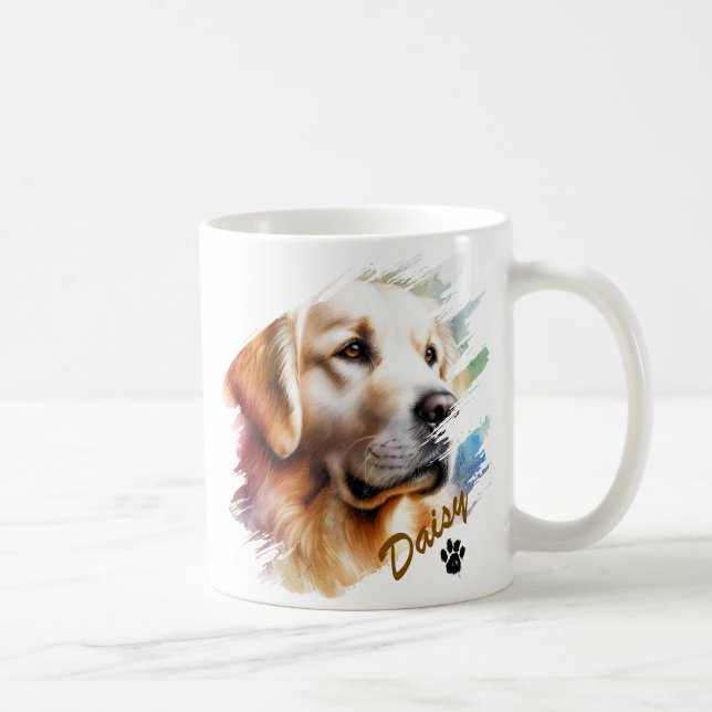 Caneca De Café Pincel de animal de estimação tipografia moderna e (Direita)