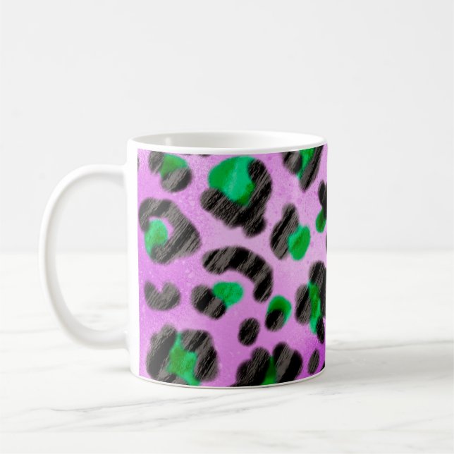 Caneca De Café Pincel De Desenho De Mão De abstrato (Esquerda)
