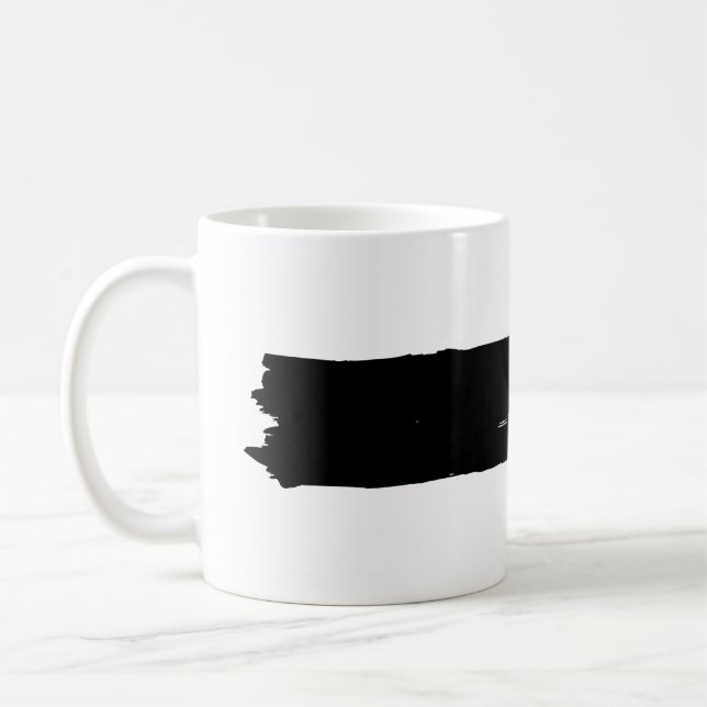 Caneca De Café Pincel Em Tinta Preta (Esquerda)