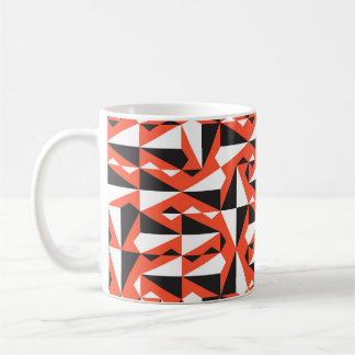 Caneca De Café Pincel Geométrico de abstrato: Padrão de Vintage