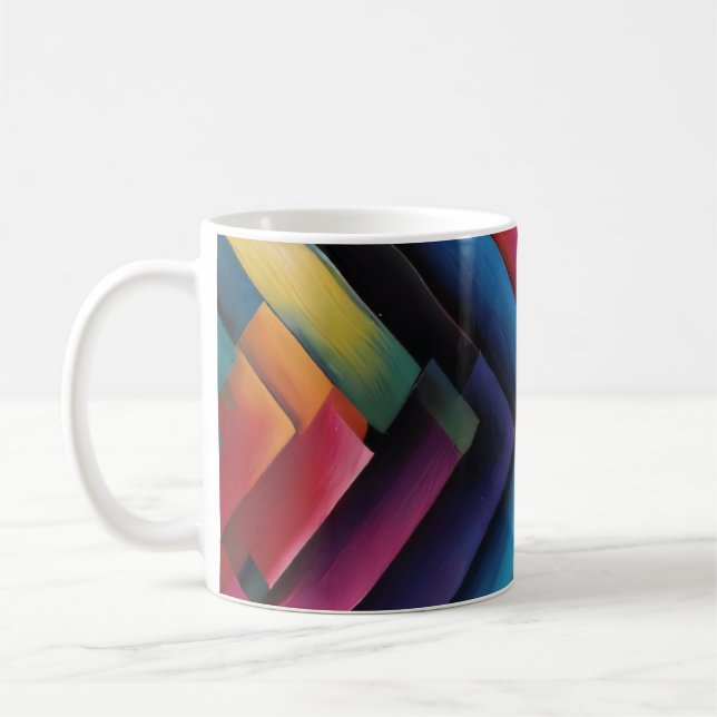 Caneca De Café Pincel Néon Arco-Íris (Esquerda)
