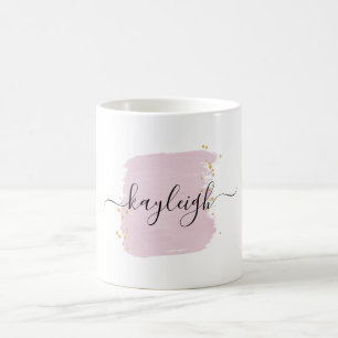 Caneca De Café Pincel Pincel Traço Pontos Dourados Coffee Mug