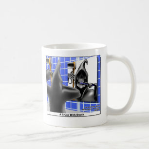 Caneca De Café pincel W/Death Engraçado Oferece Camisetas e Coleç