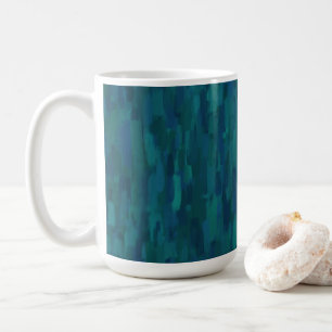 Caneca De Café Pinceladas Impressionistas, Azul-Marinho, Turquesa