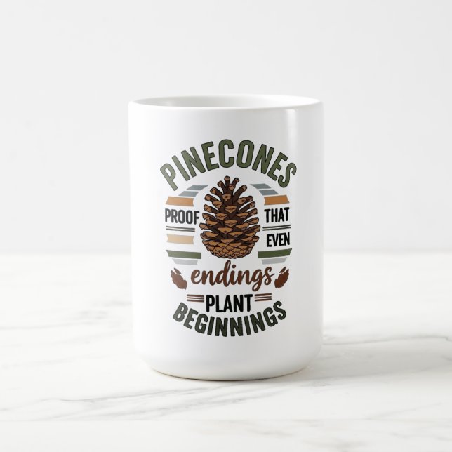 Caneca De Café Pine cone design - A Promessa Evergreen (Centro)