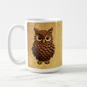 Caneca De Café Pine Cone Owl