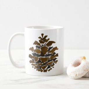 Caneca De Café Pine cone Wilderness Pintura de Natal
