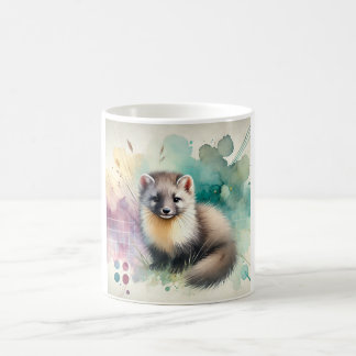 Caneca De Café Pine Marten 081024AREF112 - Watercolor
