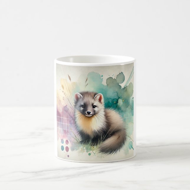 Caneca De Café Pine Marten 081024AREF112 - Watercolor (Centro)