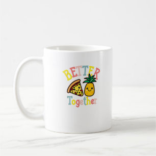 Caneca De Café Pineapple Pizza Melhor Juntos Casal Kawaii Engraça